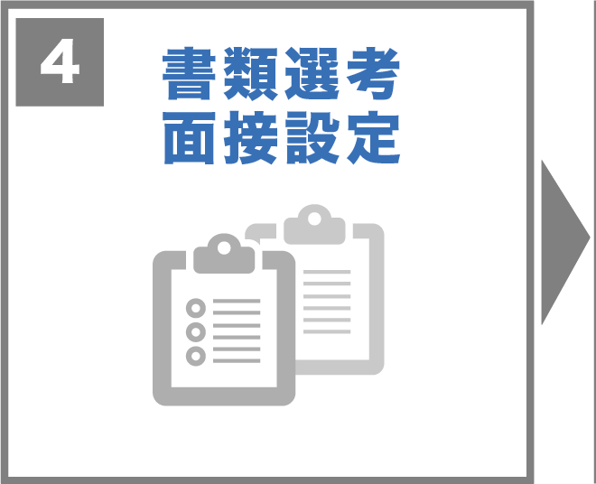 書類選考・面接設定